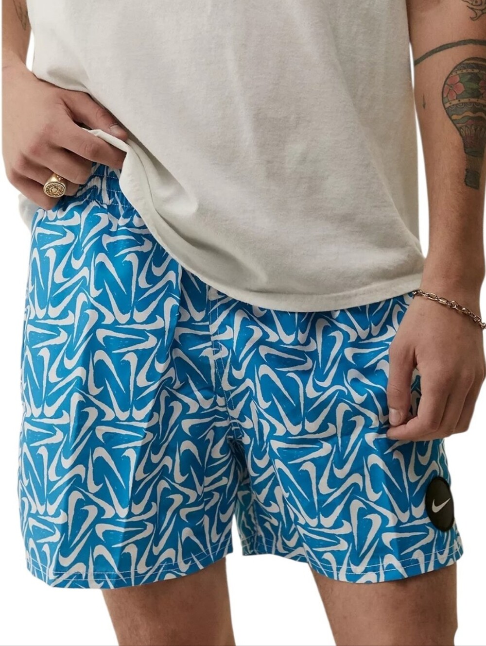 nike blue tossed volley swim shorts size blue XXL